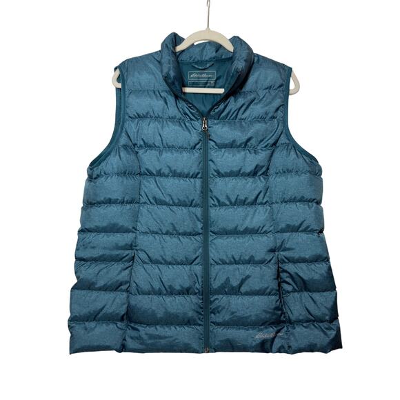 Eddie Bauer Women's Down Puffer Vest - Teal - Size 2XL - Picture 1 of 6
